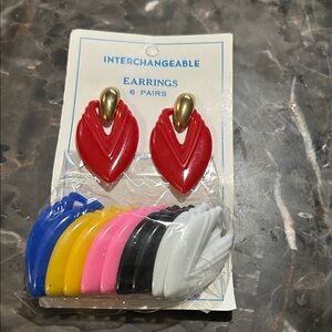 Vintage 1980’s Colorful Interchangeable Earrings!